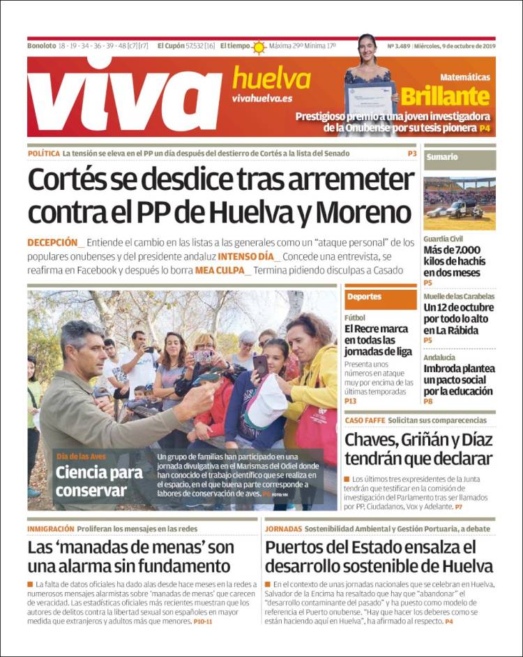 Portada de Viva Huelva (España)