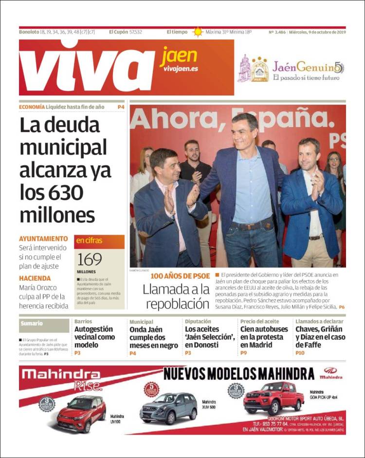 Portada de Viva Jaén (España)