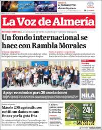 Portada de La Voz de Almería (España)