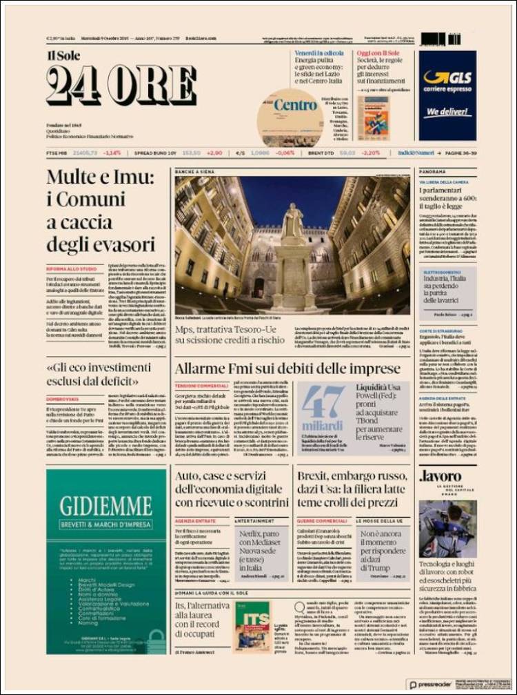 Portada de Il Sole 24 ORE (Italy)