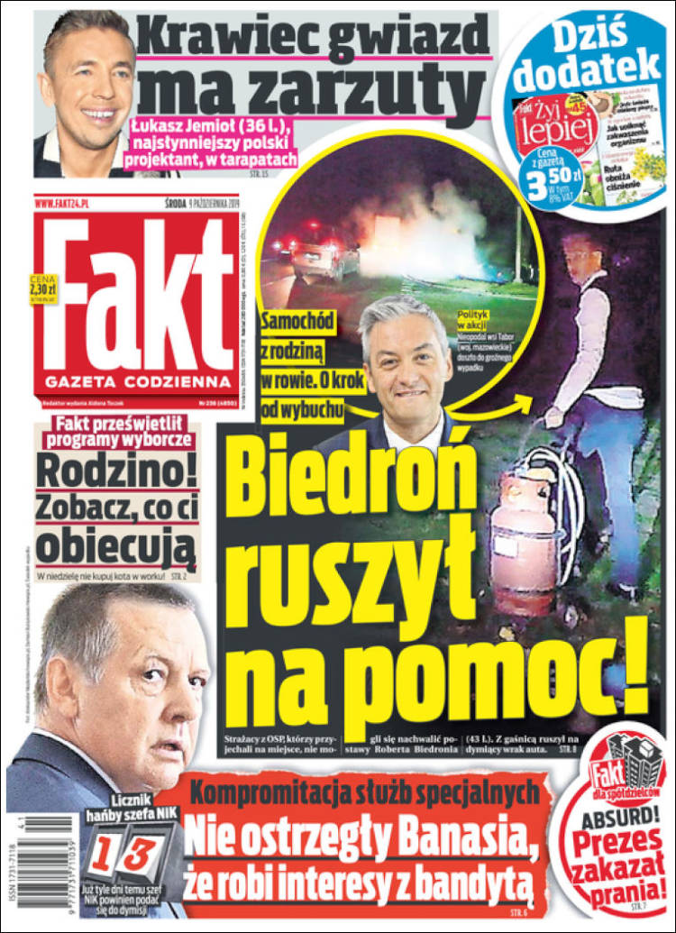 Portada de Fakt (Polonia)