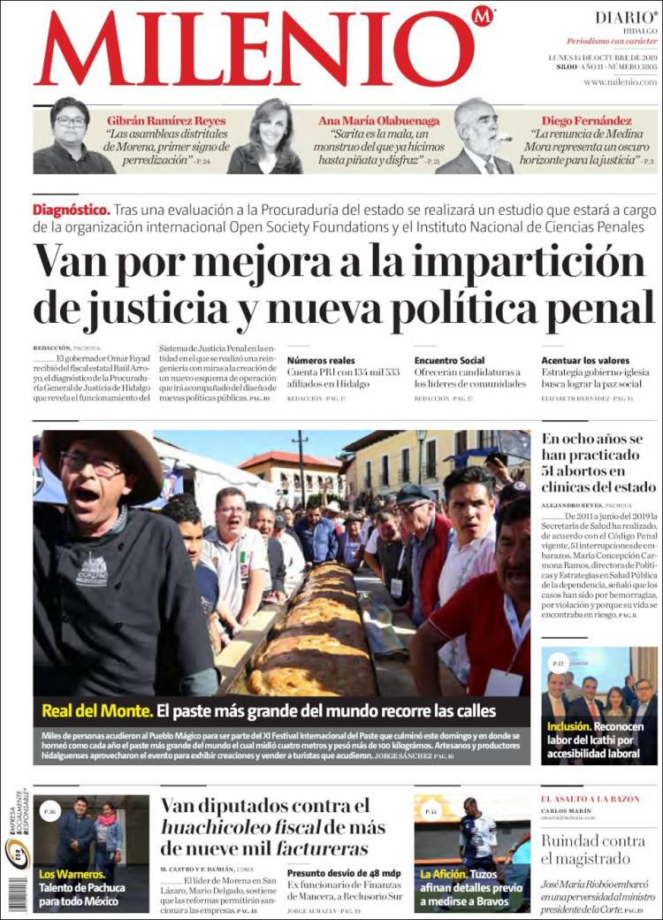 Portada de Milenio de Hidalgo (M&eacute;xico)