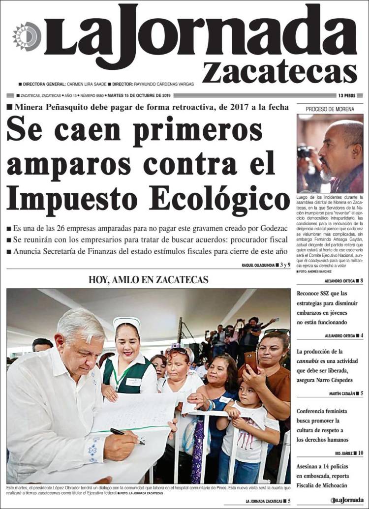 Portada de Jornada de Zacatecas (M&eacute;xico)