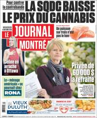 Portada de Le Journal de Montréal (Canada)