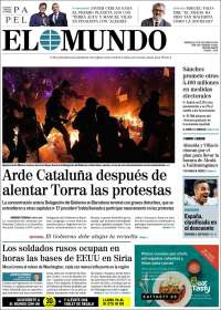 Portada de El Mundo (España)