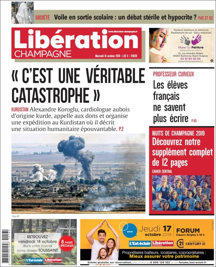Portada de Libération Champagne (Francia)