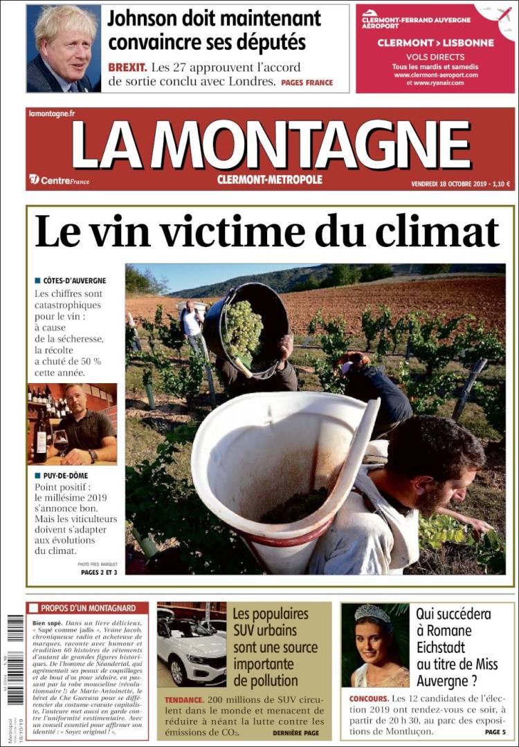 Portada de La Montagne (Francia)