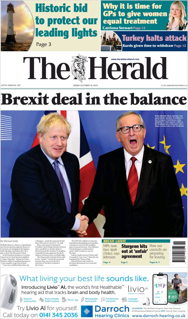 Portada de The Herald (United Kingdom)