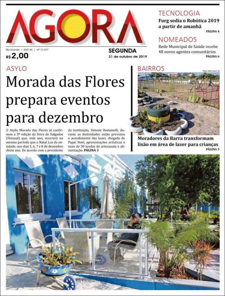 Portada de Jornal Agora (Brasil)