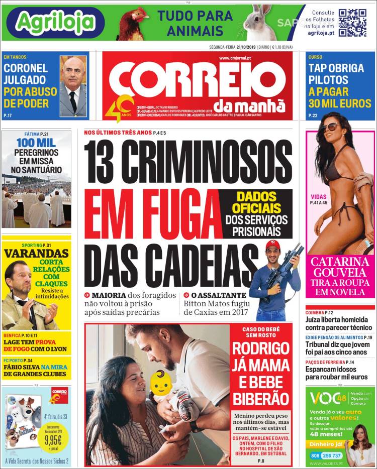 Portada de Correio da Manhã (Portugal)