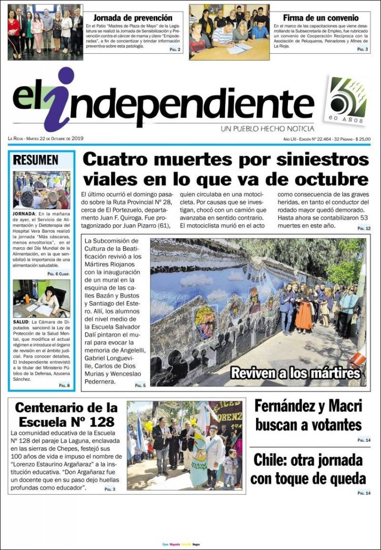 Portada de El Independiente (Argentina)