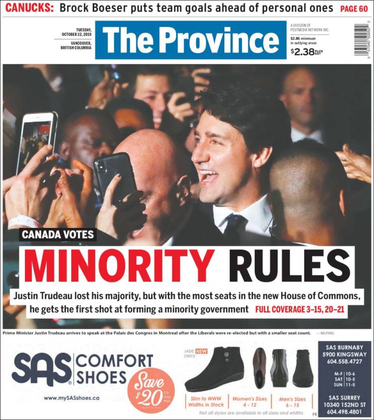 Portada de The Province (Canadá)