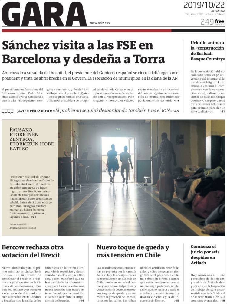 Portada de Gara (Espa&ntilde;a)