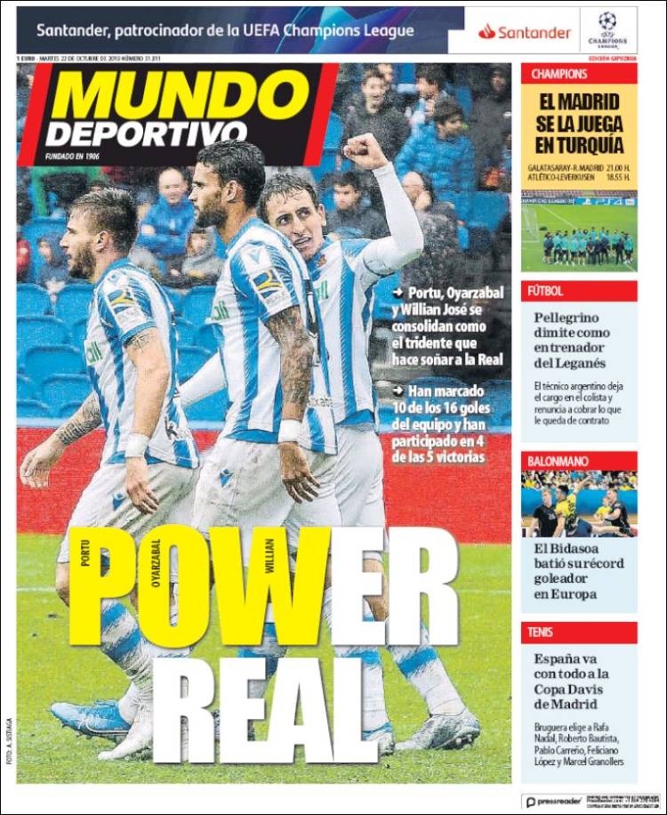 Portada de Mundo Deportivo Gipuzkoa (Espa&ntilde;a)