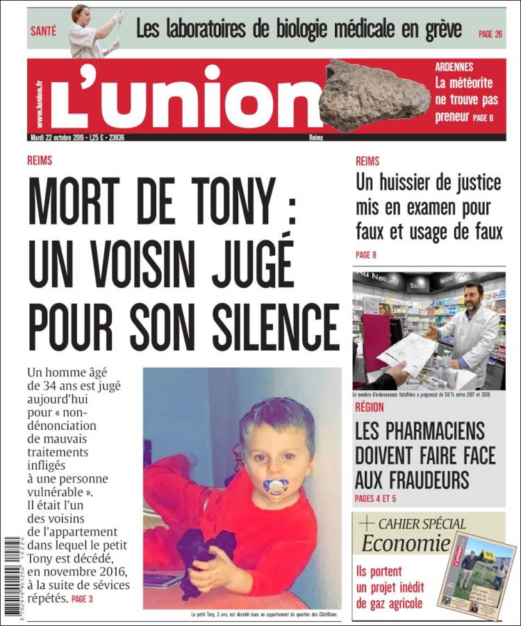 Portada de L'Union (Francia)