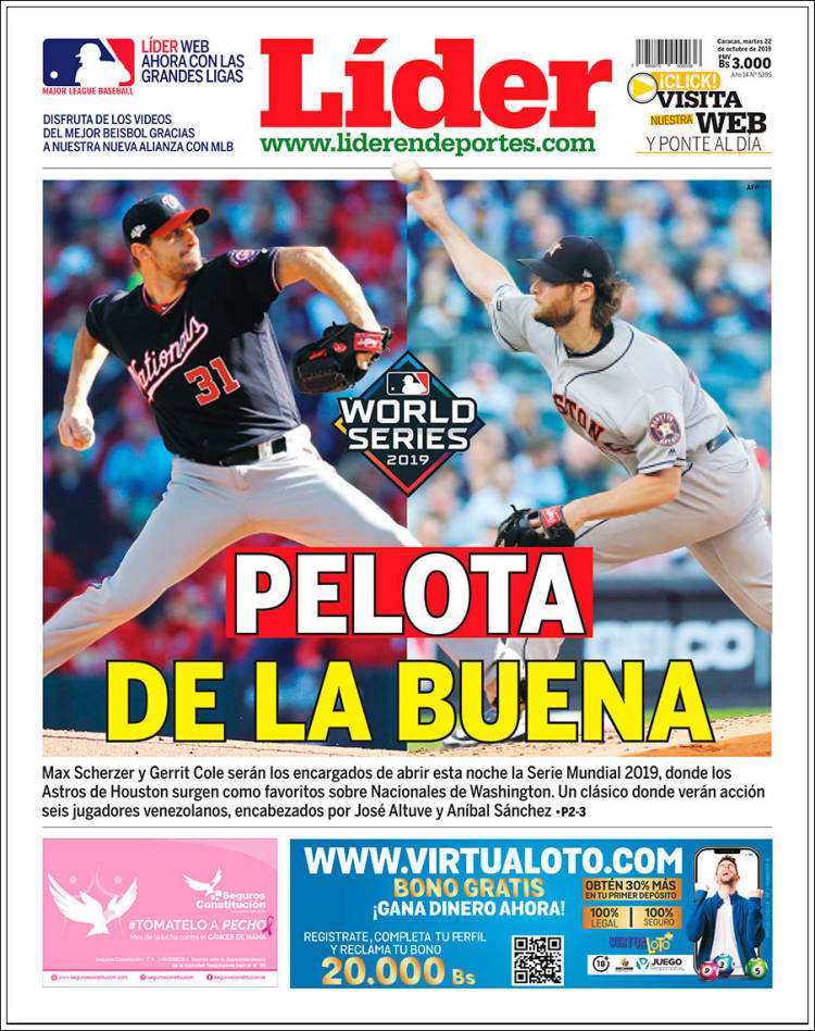 Portada de Lider en deportes (Venezuela)
