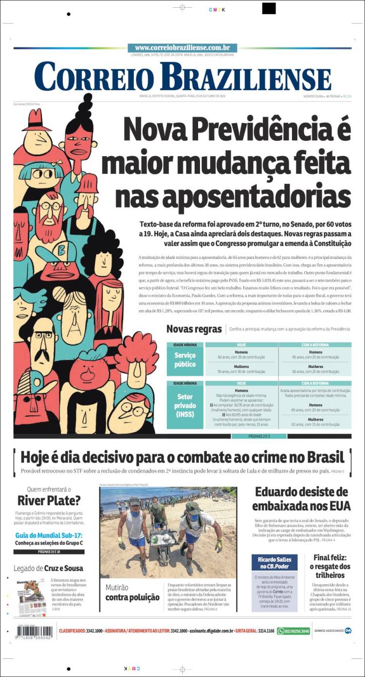 Portada de Correio Braziliense (Brasil)