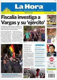 Portada de La Hora - Ecuador (Ecuador)