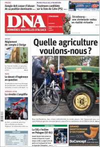 Portada de Les Dernières Nouvelles d'Alsace (Francia)