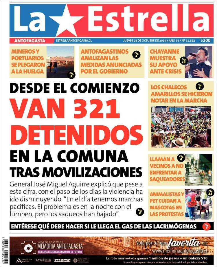 Portada de La Estrella del Norte (Chile)