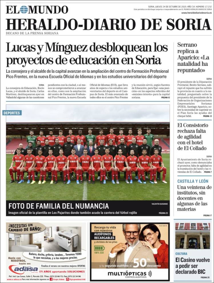 Portada de Diario de Soria (España)