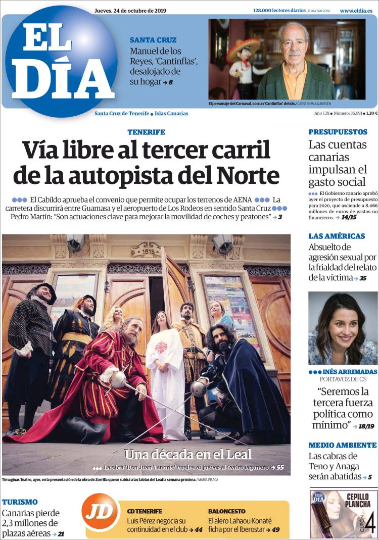 Portada de El Día (España)