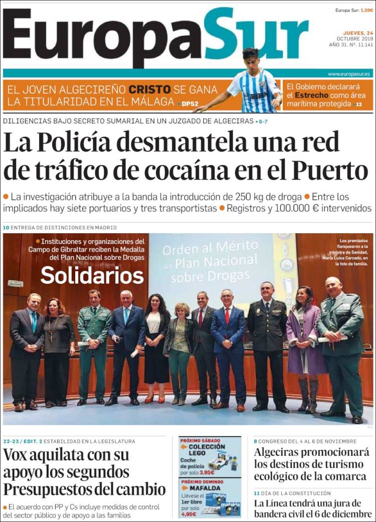 Portada de Europa Sur (España)