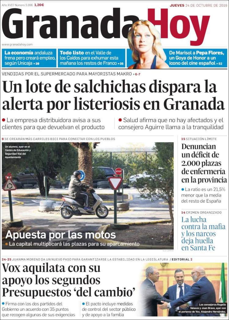 Portada de Granada Hoy (España)