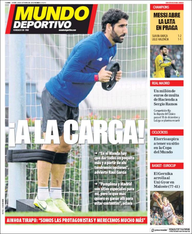 Portada de Mundo Deportivo Bizkaia (España)
