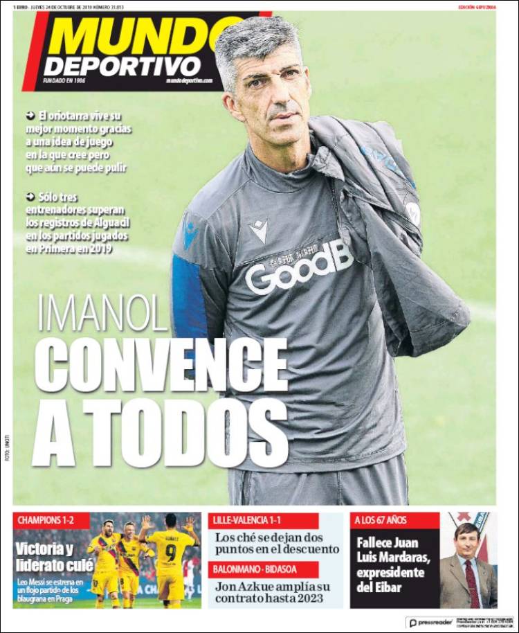 Portada de Mundo Deportivo Gipuzkoa (España)