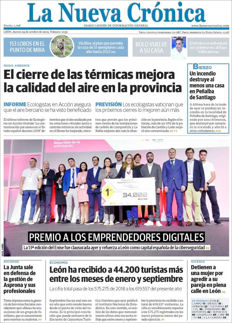 Portada de La Nueva Crónica (España)