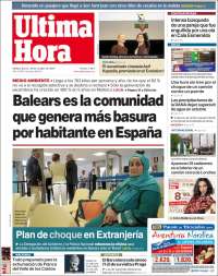 Portada de Última Hora (España)