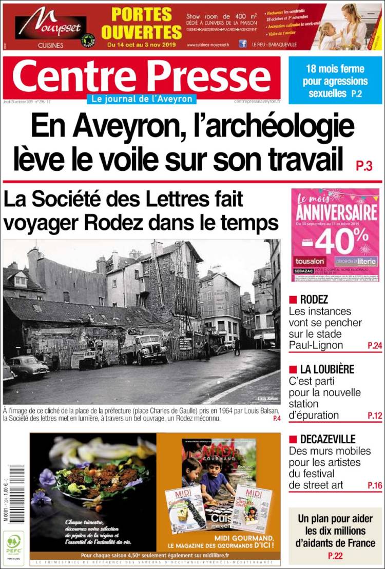 Portada de Centre Presse (Francia)