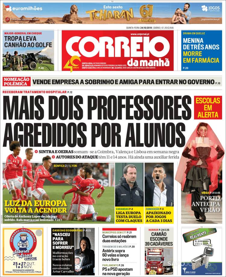 Portada de Correio da Manhã (Portugal)