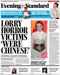 Portada de Evening Standard (Reino Unido)