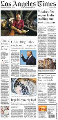 Portada de Los Angeles Times (USA)