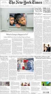 Portada de New York Times (USA)