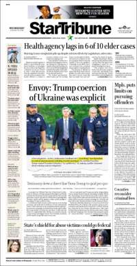 Portada de Star Tribune (USA)