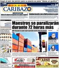 Portada de Diario Caribazo (Venezuela)