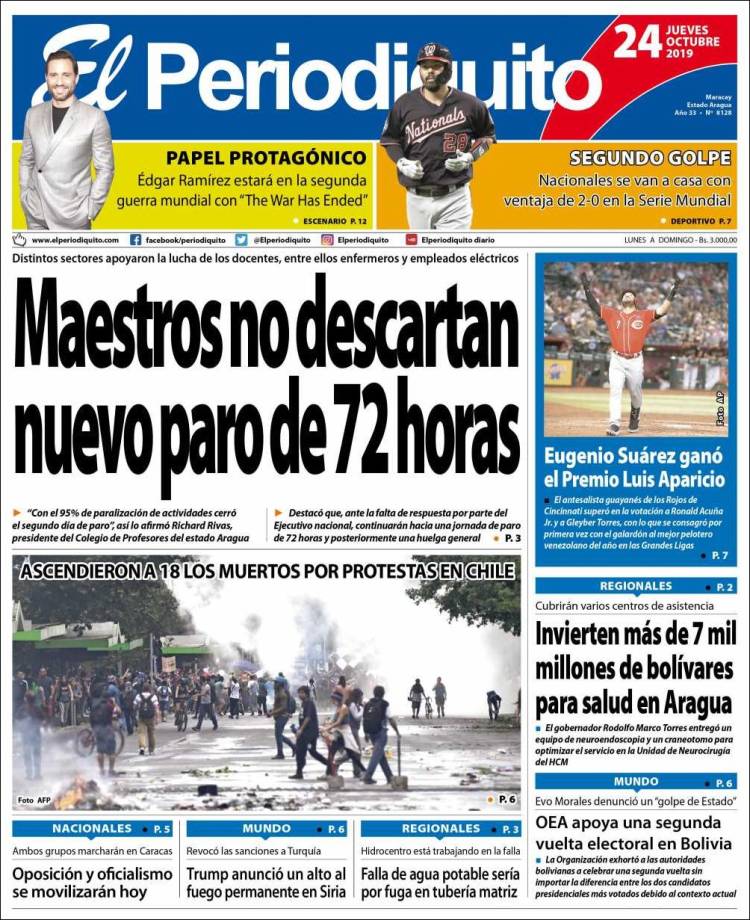 Portada de Periodiquito de Aragua (Venezuela)