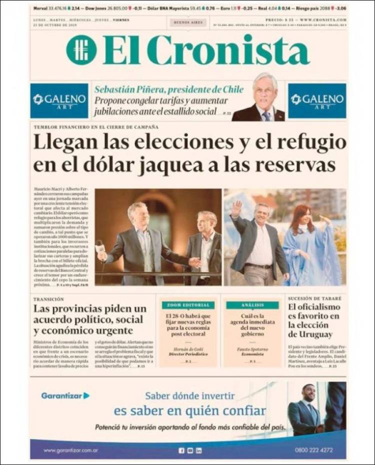 Portada de El Cronista Comercial (Argentina)