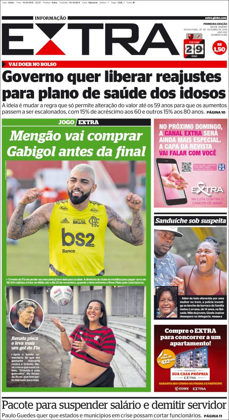 Portada de Extra (Brasil)