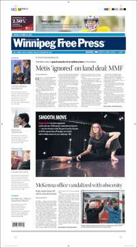 Portada de Winnipeg Free Press (Canadá)