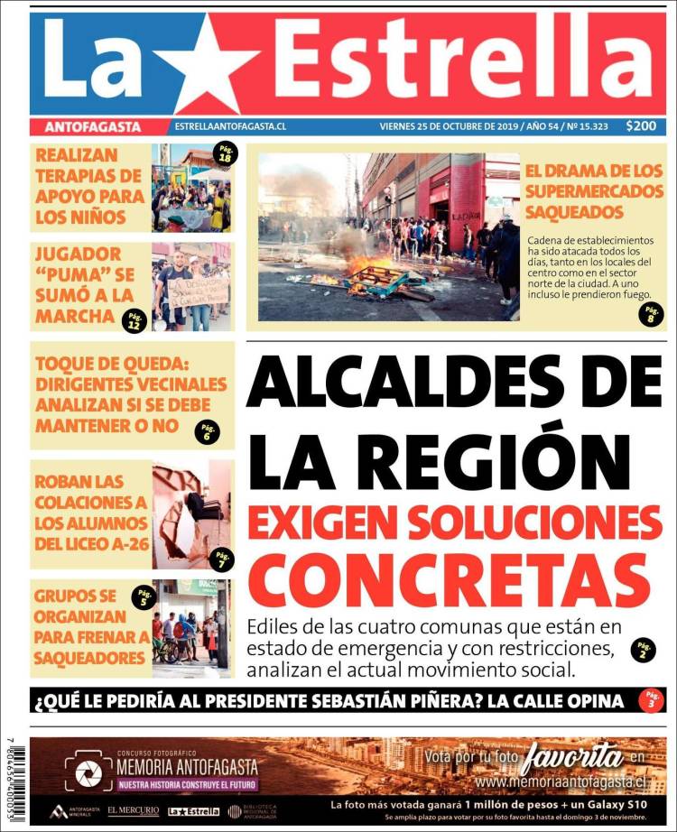 Portada de La Estrella del Norte (Chile)