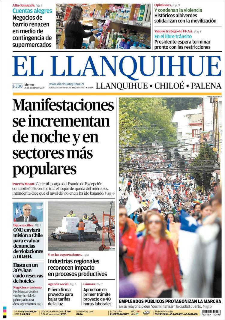 Portada de El Llanquihue (Chile)