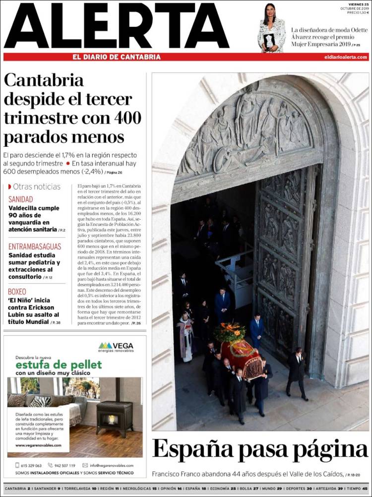 Portada de Alerta - El Diario de Cantabria (España)