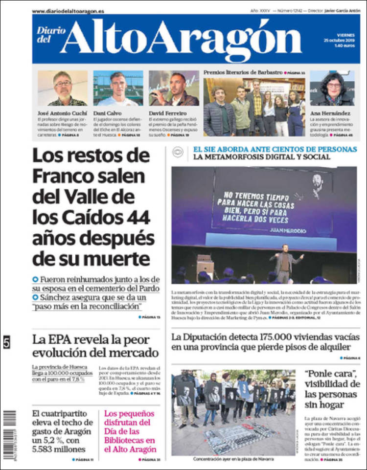 Portada de Diario del AltoAragón (España)