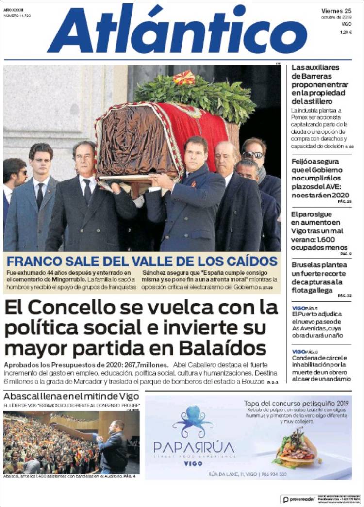 Portada de Atlántico Diario (España)