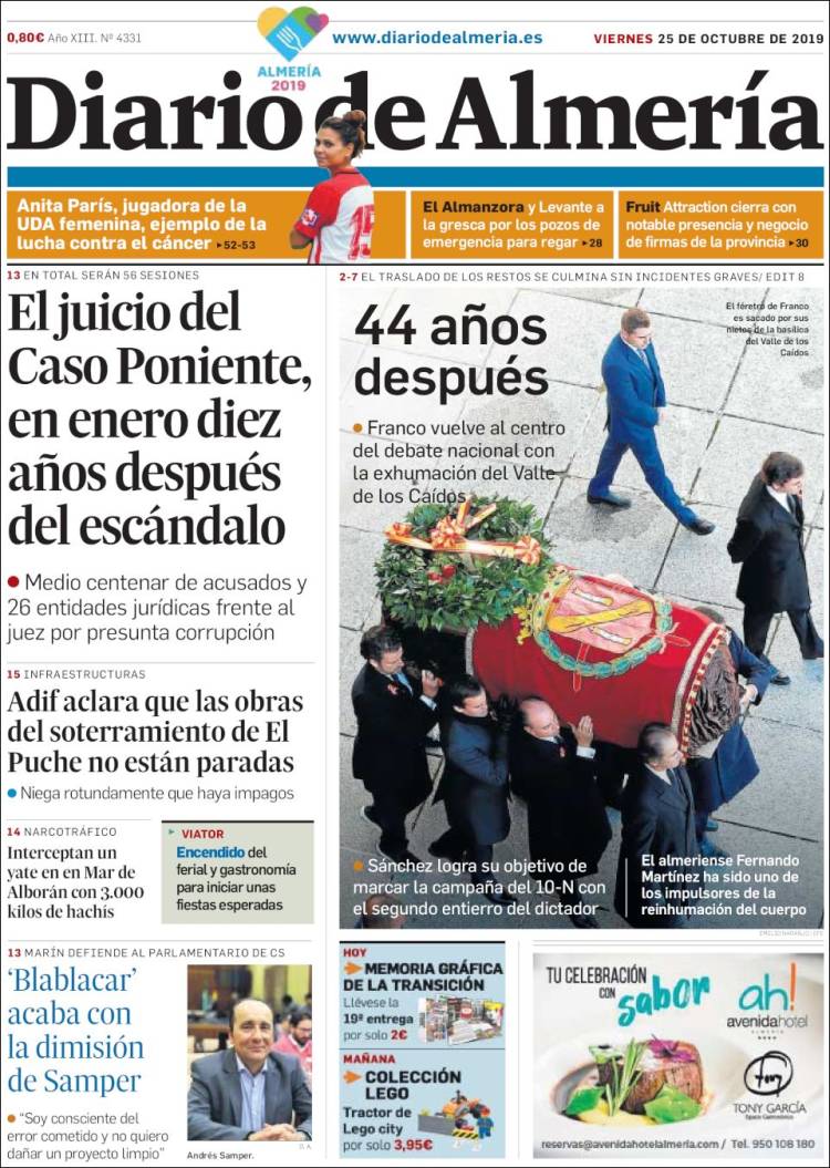 Portada de Diario de Almería (España)