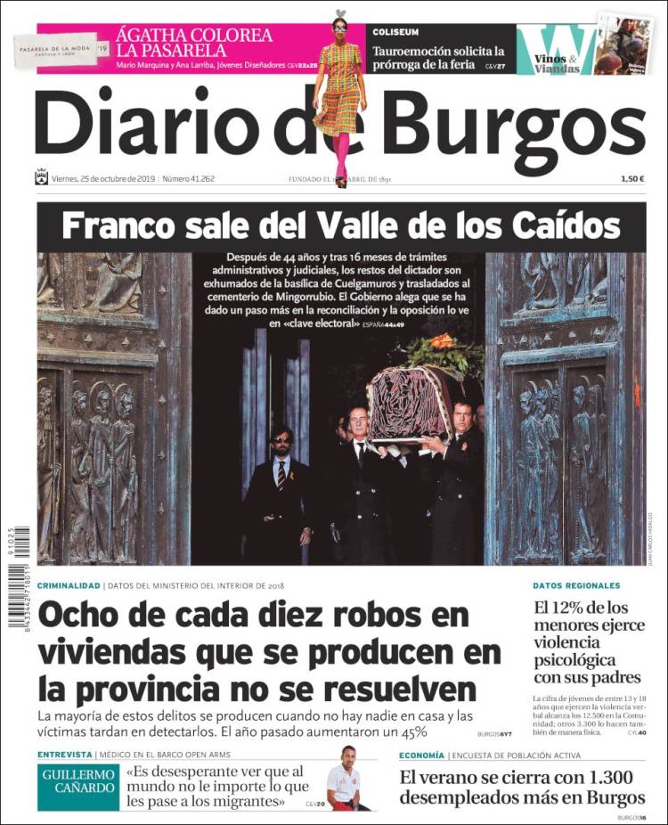 Portada de Diario de Burgos (España)